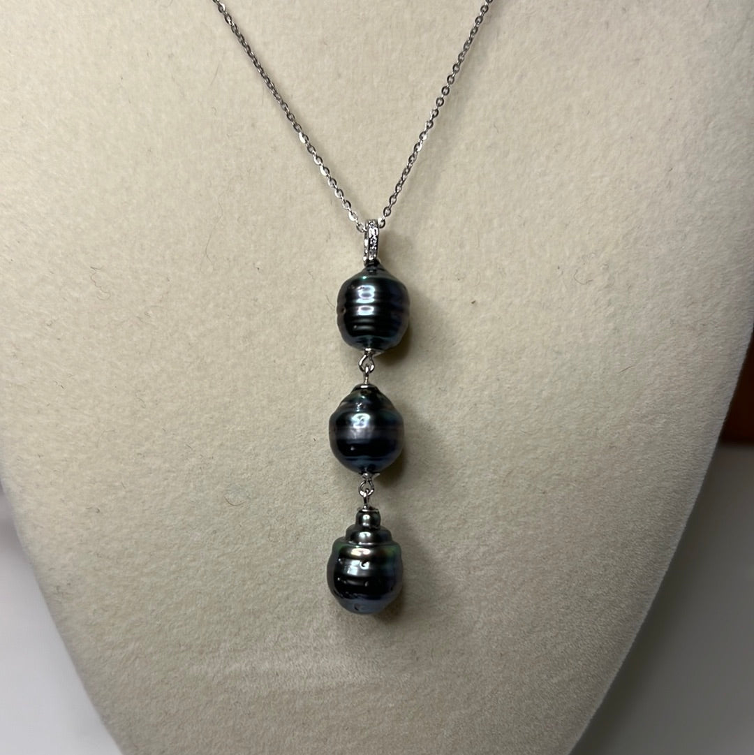 Black Tahitian Drop Pearl Pendant