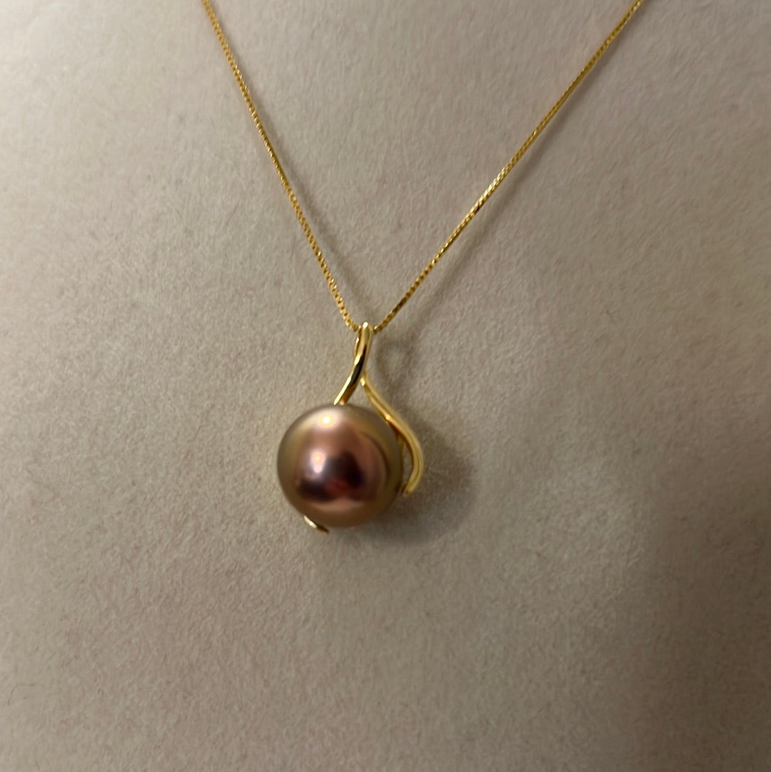Copper Edison Pearl Pendant
