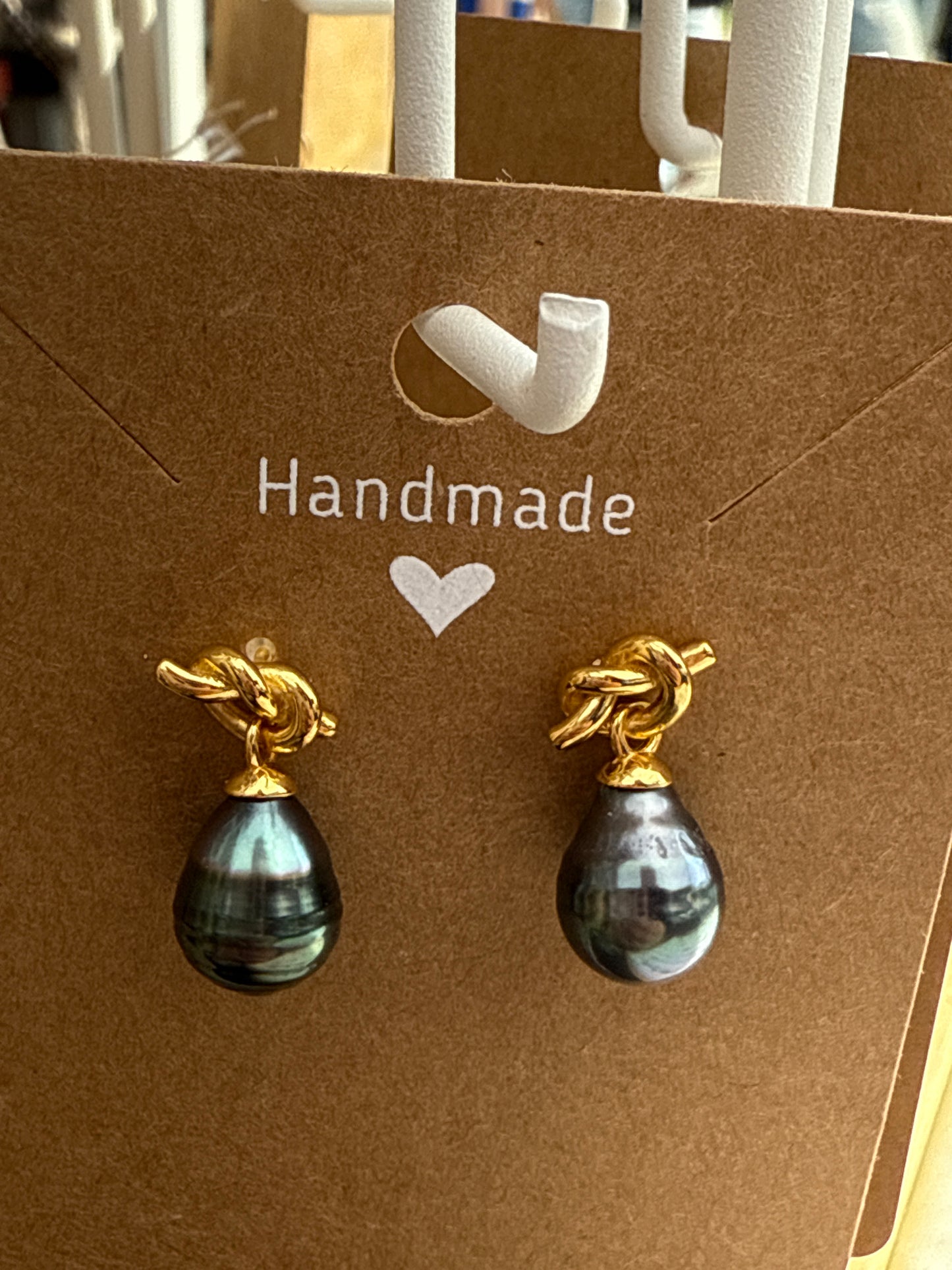 Tahitian knot earrings