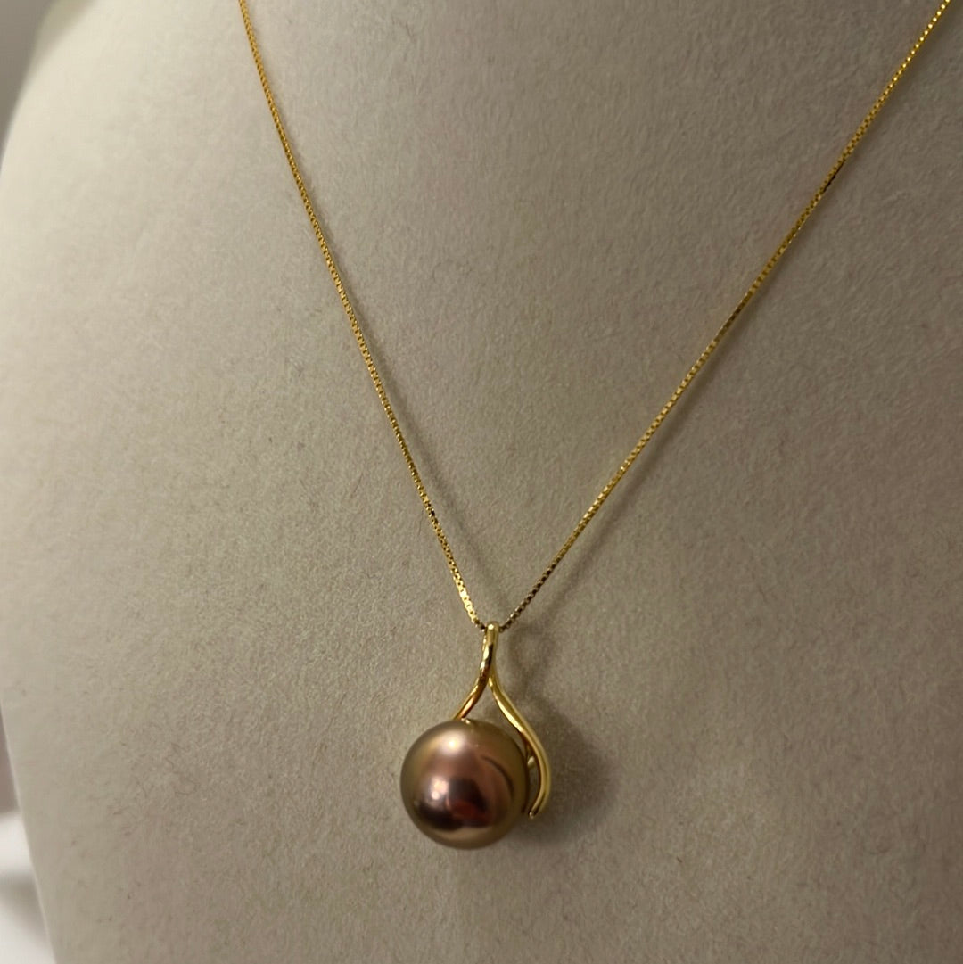 Copper Edison Pearl Pendant