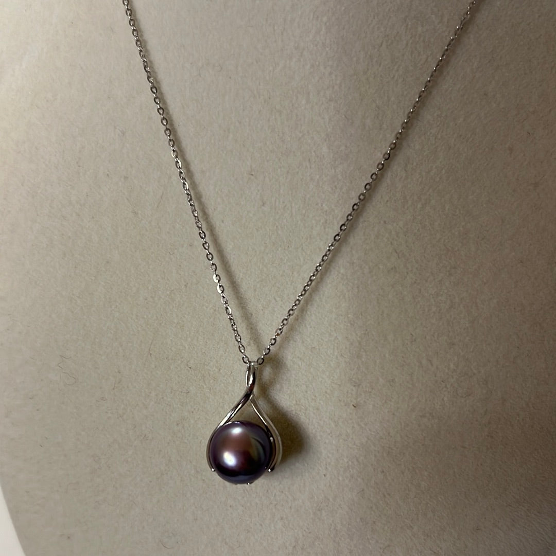Purple Edison Pearl Pendant