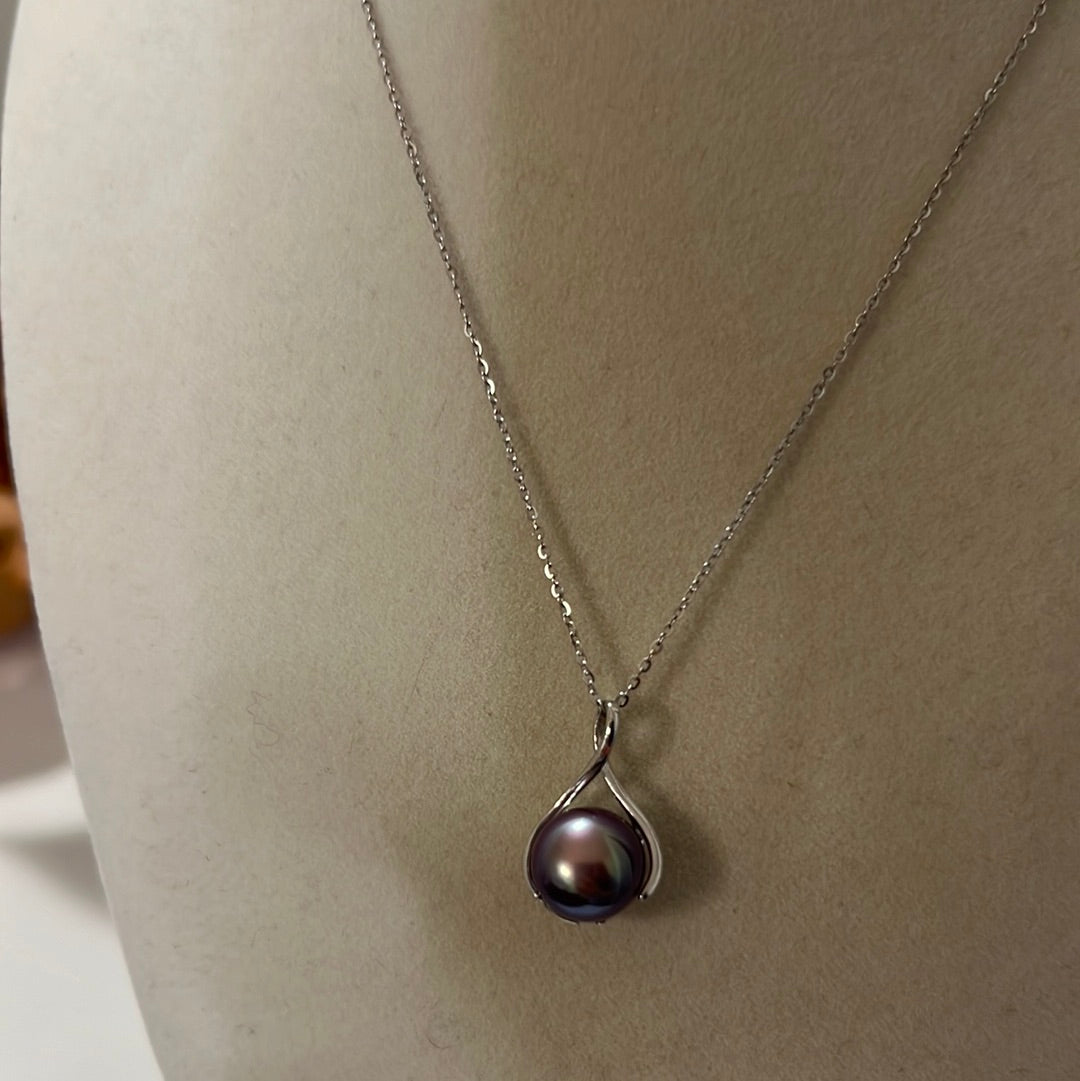 Purple Edison Pearl Pendant
