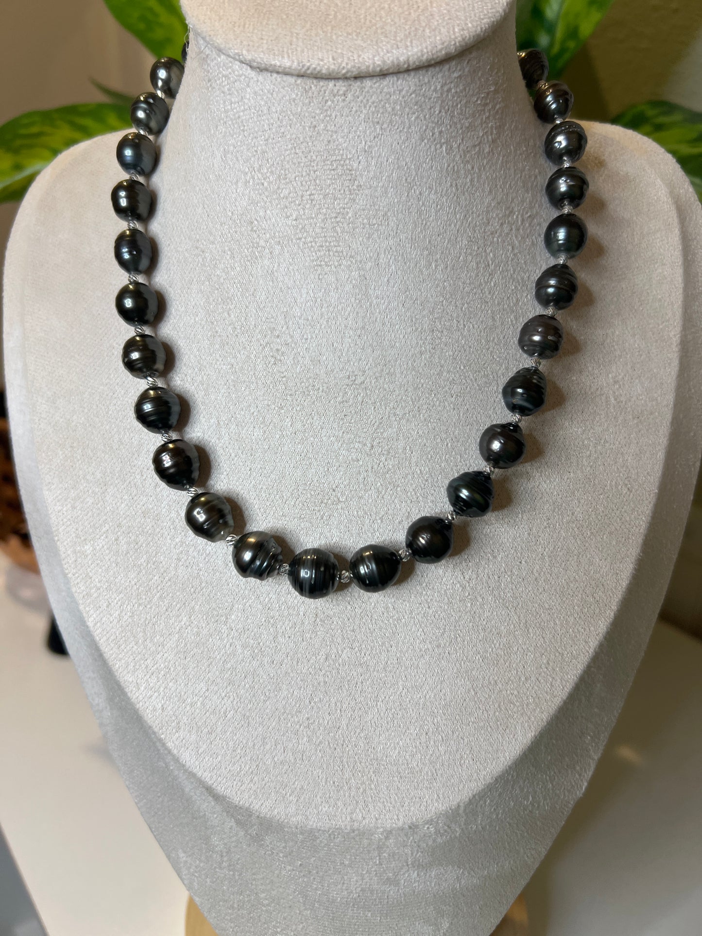 Ringed Tahitian necklace