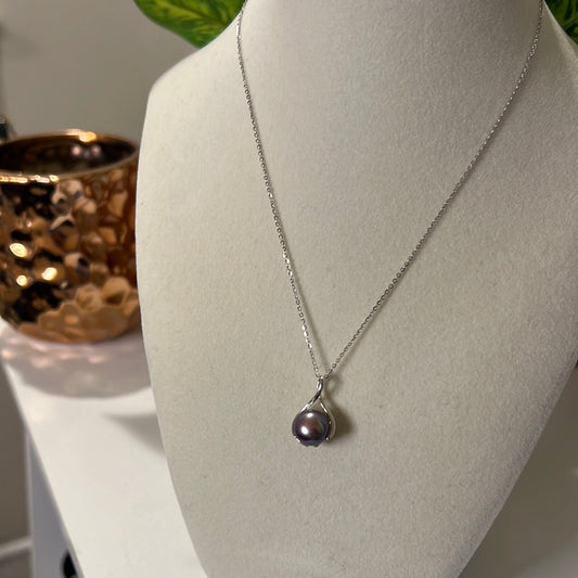 Purple Edison Pearl Pendant