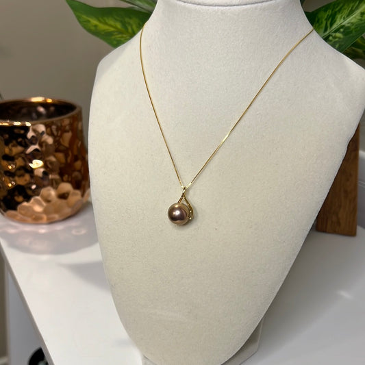 Copper Edison Pearl Pendant