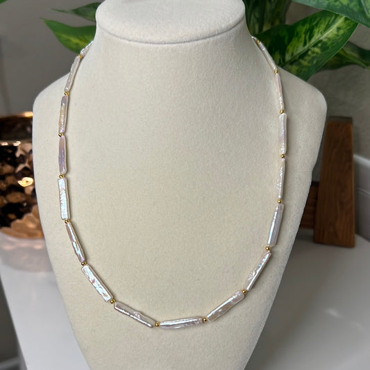 Golden Chip Pearl necklace